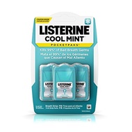 [LISTERINE] Cool Mint Pocketpaks Breath Strips Kills Bad Breath Germs, 24-Strip Pack, 3 Pack