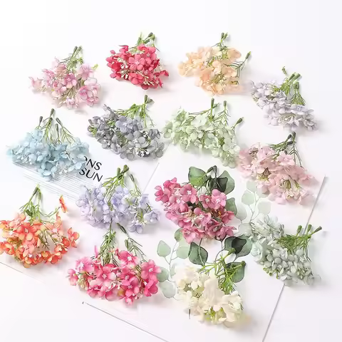 10/20/30PCs Silk Daisy Artificial Flowers Head 5 Forks Fake Flowers For Home Wedding Decoration DIY 