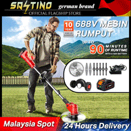 SANTINO Mesin Rumput Grass Cutter Machine (10 year warranty)Grass Trimmer Lawn Mower Cordless Mesin Rumput Bateri