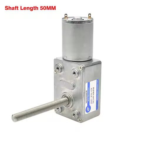 4632-370 12V Volt DC Worm Gear Reducer M6 Screw Shaft Length 50MM 3V6V24V Worm Geared Motors Reverse