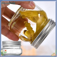 HECCEHZP Mason Jars with Sliver Lids, Round Transparent with Regular Mouth Lids Glass Canning Jars, 