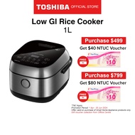 [FREE GIFT]Toshiba RC-10IRPS Black Aluminum 3mm 7-layer Inner Pot Low GI Rice Cooker, 1.0L