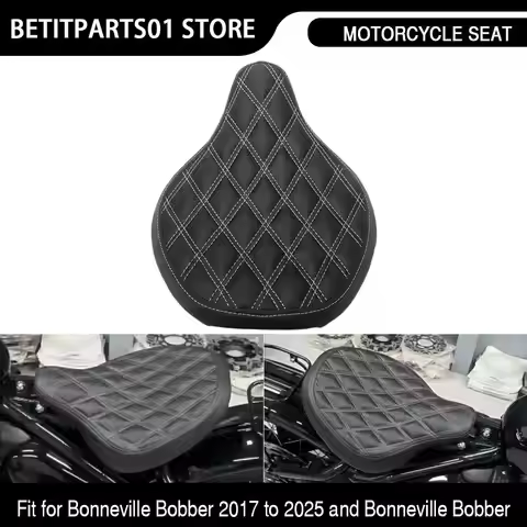 Motorcycle Accessories Black White Vintage Front Driver Solo Seat Cover Cowl Cushion Pads For Triump