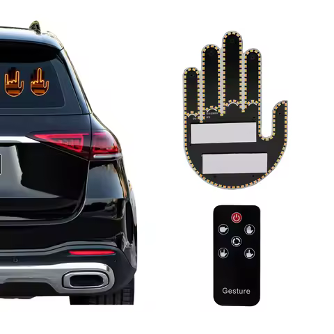 With 4 Key Remote Control Car Gesture Light Auto Parts Styling Palm fingers Lights Car Interactive L