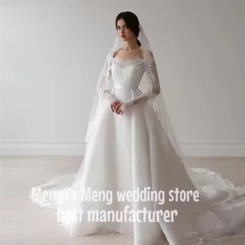 ZHUISHU 2025 Off The Shoulder Lace Wedding Dresses Elegant A Line Sweap Train Bridal Gown Women Clas