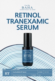 Cos De BAHA RT Serum contains Bakuchiol 2% Tranexamic Acid 3% Retinol 0.02% Cica Hyaluronic Acid Alb