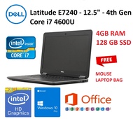 Dell Latitude E7240 - 12.5"inch Display - Intel Core i7 (4th Gen) 4600U / 2.1 GHz WINDOWS 10 LAPTOP