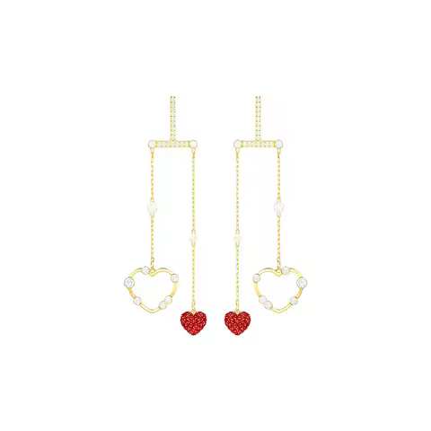 Swarovski OXO Faux Crystal Stud Earrings Women's Red 5460324