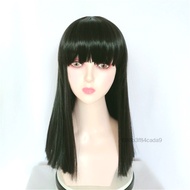 Tóc giả tóc người gốc 45cm phụ nữ dài tóc đen tóc tóc giả mịn màng phục vụ thời trang thuận tiện cho