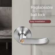 Three lever ball handle lock Aluminum alloy door lock Three pillar plastic steel door lock Color steel door lock Toilet door lock