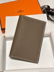 Hermes Mc2 Etoupe 大象灰 epsom皮Card Holder