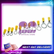 Taiwan RV Ring Yellow Insulated Terminal Cable Round Lug Cable Wire Clip Earth Pin Connector