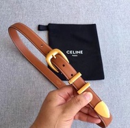 💜CELINE 賽琳腰帶 寬2.5CM 牛皮 凱旋門 黑色 女士 女款 皮帶 禮盒 送禮 節日 生日 Women's belts gift boxes gifts holidays birthdays
