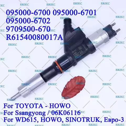 Common Rail Injector 095000-6700 095000-6701 China Lutong Diesel Injector Assy R61540080017A for SIN