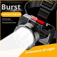 Outdoor Waterproof Led Headlight 800mah Strong Light Headlight Usb Fishing Super Induction F2v0