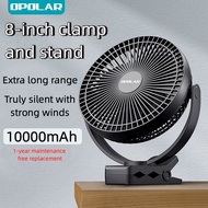 Opolar fan 10000mAh Portable Fan, 8-inch Rechargeable Battery Operated Fan, Clip Fan, USB charging f