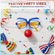 [snowsumptuous] Funny Accessories Halloween Clown Dress Up Accessories Eyebrows Glasses Clown Nose C