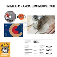 UNIWOLF Diamond Disc C300 4" x 1.2mm / D105 X 10 X 1.2