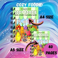 COZY FOODIE – Buku Mewarna Untuk Kanak-Kanak, Remaja & Dewasa | Coloring Book A5/A4 | Ready Stock