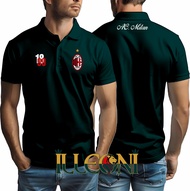 S-3XL Kaos Polo AC MILAN Pria Wanita poloshirt MILANISTI/ POLOSHIRT ACM