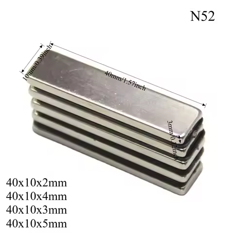 N52 40x10x2 40x10x4 40x10x3 40x10x5 Magnet Refrigerator Neodymium Strong heat system home office diy