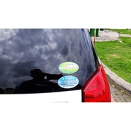 JDM Globe star sticker & parking sticker (for rear windscreen)