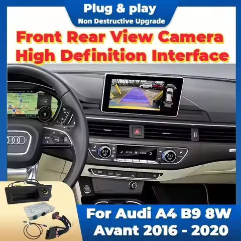 Parking Aid Reverse Camera For Audi A4 B9 8W RS4 S4 Avant 2016 - 2024 OEM Screen Plug and Play HD Fr