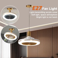 E27 Ceiling Fan With Led Light Mute 3 Colors Remote Control Chandelier Ceiling Wall Fan Lamp For Home Ceiling Fan Light