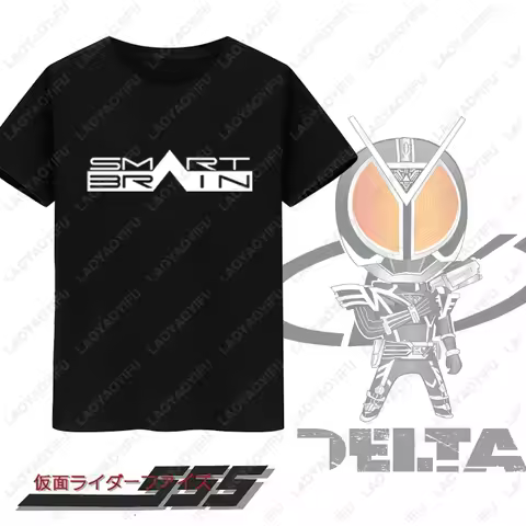 Japan Anime Kamen Rider Faiz Short Sleeve T-shirt Rider Decade Cosplay Unisex T Shrit Soft Casual Lo