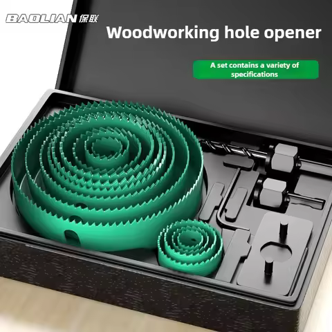 BAOLIAN Hole Saw Set,Metal Core, 19-64/64-127/19-127mm Saw Cup Wood Crown, Drill Bit for Wood ,Woodw
