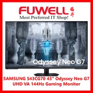 FUWELL- SAMSUNG S43CG700NE 43" Odyssey Neo  G7 UHD VA 144Hz Gaming Monitor