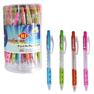 Hộp 50 cây viết bi bấm G-star Dòng bút bi lưỡng mực giá rẻ chất lượng màu xanh ngòi 0.5mm