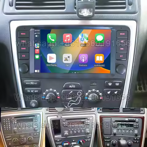 For Volvo XC70 V70 S60 2005-2009 S40 V40 Car Radio Multimedia Player Navi Carplay Android Knob Butto
