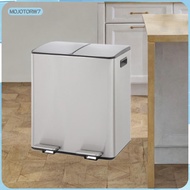 [mojotorw7] Dual Step Trash Can 60 Liter 2x30L 37x70x46cm for Kitchen Office Garbage Bin
