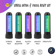 Stress Detox & Focus Set Inhaler // 100% Pure Essential Oils