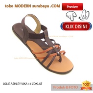 JOLIE ASHLEY VIKA 13 BROWN women's flip flops