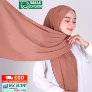 Jilbab Pashmina Plisket Lidi Diamond Premium / Kerudung Plisket Panjang 170 x 75 - Kerudung Wanita T