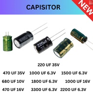 Electrolytic Capisitor  220 UF 35V/470 UF 35V/ 1000 UF 6.3V/1500 UF 6.3V/680 UF 10V/1800 UF 6.3V/ 10