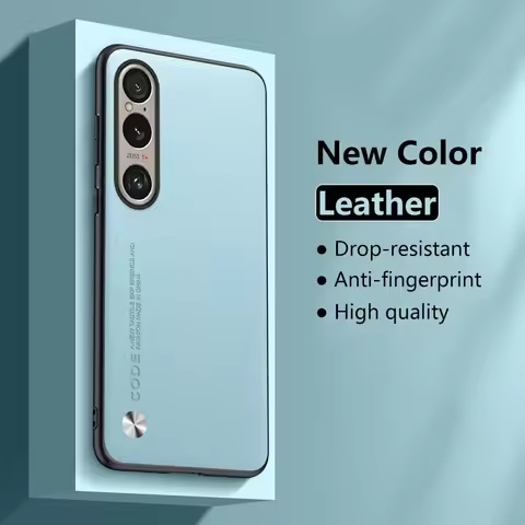 Leather Case for Sony Xperia 1 VII 5G Carbon Fiber Silicone Hard Shockproof Full Lens Phone Cover So