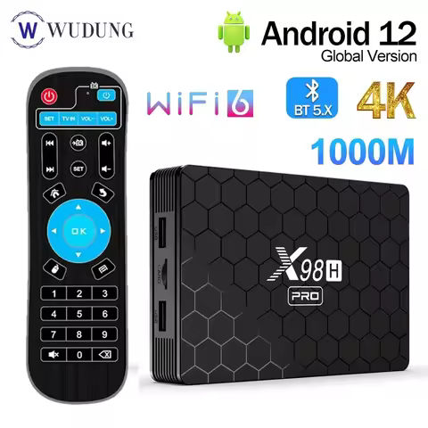 X98H Pro Android 12 Smart TV BOX 2G/4 16G/32G/64G H618 2.4G 5G Wifi6 BT5.0 H.265 Receiver HD input S