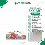 Sky Art H White Drawing File 300gsm - Paper Size A3, A4, A5 - Specialized light grain White paper| P