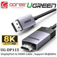UGREEN DP115 8K DisplayPort to HDMI Cable 8K 60Hz 4K 144Hz HDR Video Audio Sync Cord for Gaming PC M
