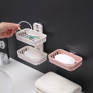 TSA 2-Tier Soap Holder 2-Tier Bathroom Soap Box Bathroom Soap Rack *