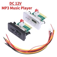 เครื่องเล่น MP3 DC 12V บอร์ดเครื่องถอดรหัสบลูทูธ5.0โมดูลตัวถอดรหัสเพลงรูปแบบไม่สูญเสียสัญญาณสนับสนุน FM TF USB ช่องรับสัญญาณเสียงรถวิทยุ