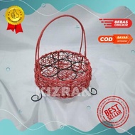 PREMIUM Round Aqua Basket contains 7 Aqua Basket Synthetic Rattan Woven Iron Mineral Water Container