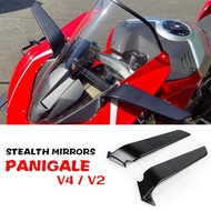 Motorcycle Stealth Mirrors for Ducati Panigale V4 Panigale V2 Accessories Adjustable Winglet Panigal