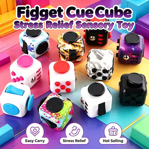 Fidget Cube Stress Relief Multi Function Fidget Dice Anti Anxiety Sensory Toys For Adults Kids ADHD 