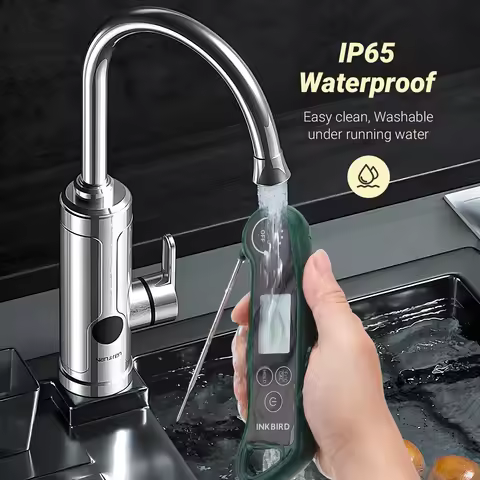 INKBIRD RHT-11K Portable BBQ Thermometer IPX5 Fast Reading Food Thermometer with Backlit LCD for Coo