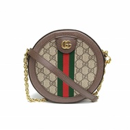 GUCCI Ophidia圓餅包斜挎包18烏木色PVC金扣
