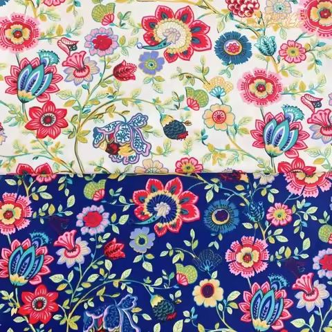 160cm*50cm Cotton twill print retro flower student dormitory bed sheet DIY handmade clothing tablecl